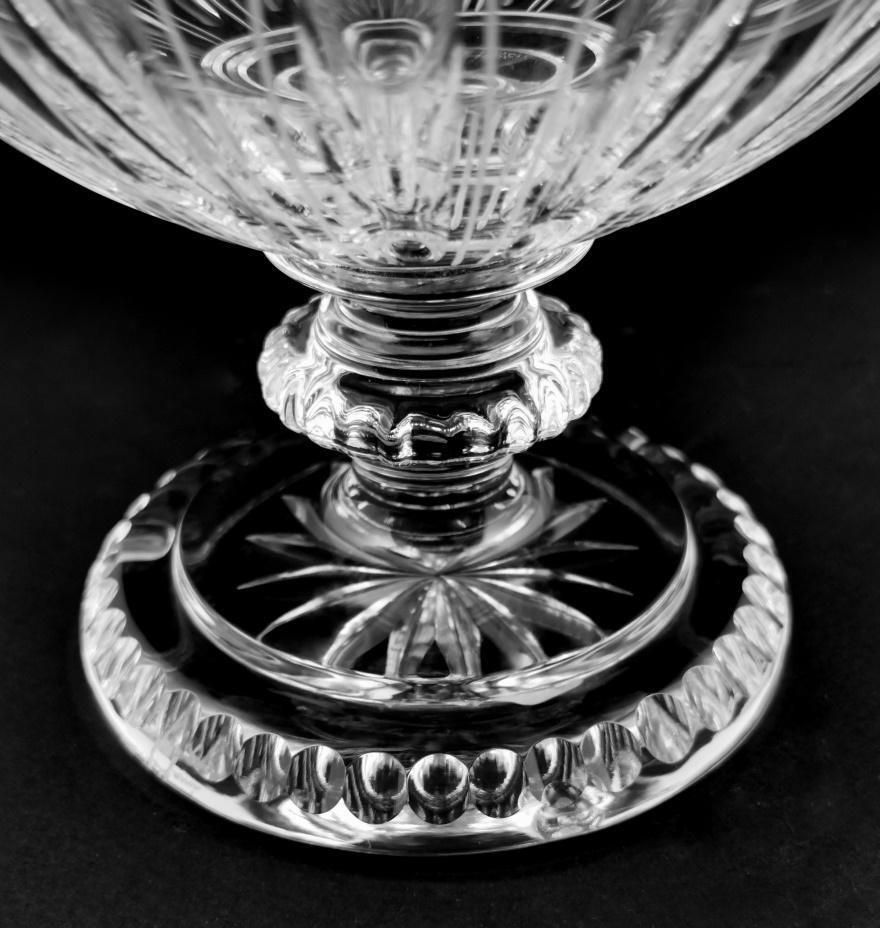 photo vinterior Baroque Style Large Italian Crystal Vase With Grotesque Engravings