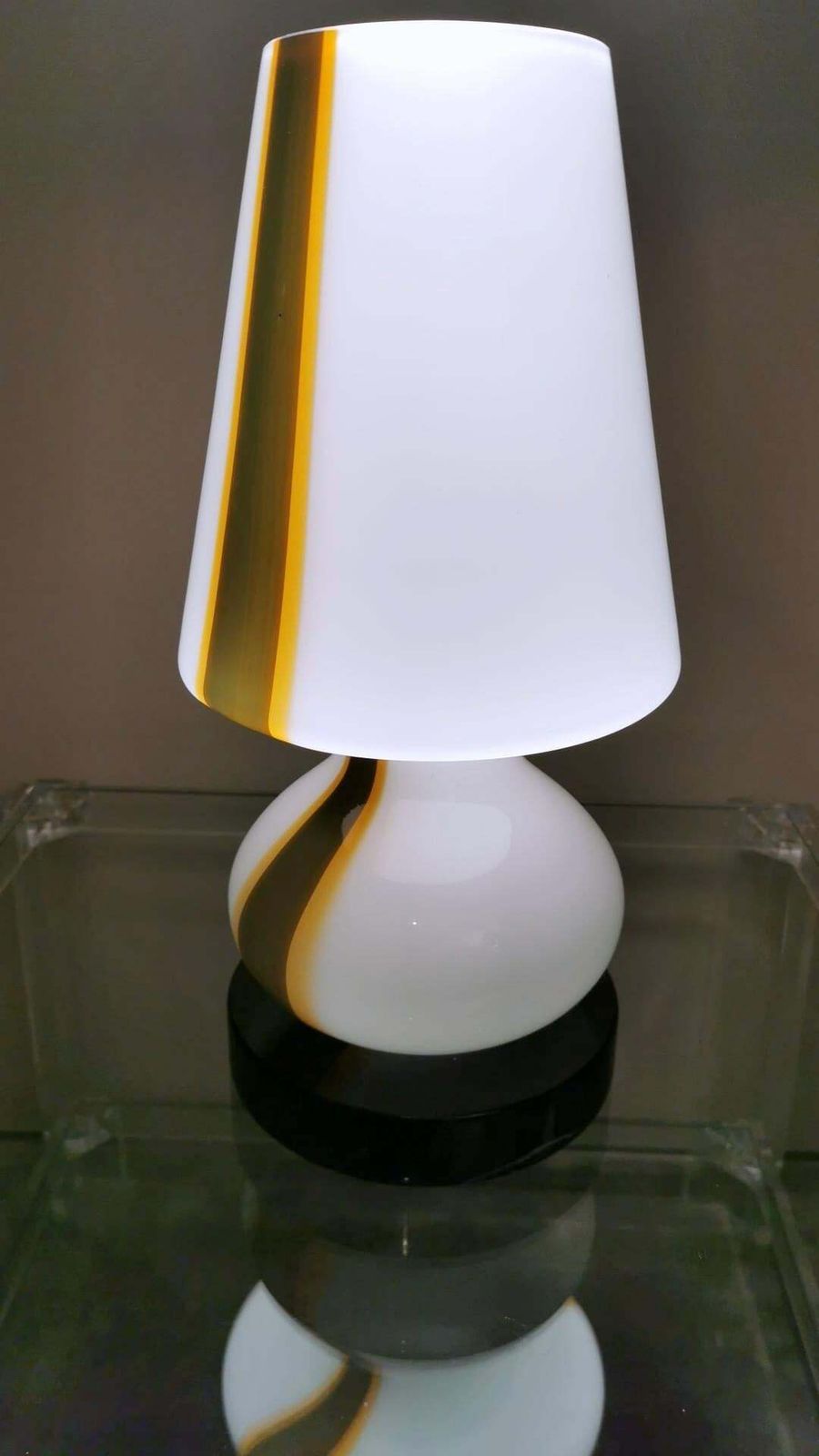 Carlo Moretti Style Italian Space Age Lamp In Murano Glass And Marble Base photo Lighting