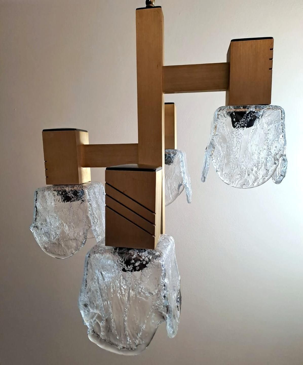 Sciolari Gaetano Style Space Age Chandelier In Aluminum And Half Crystal photo vinterior