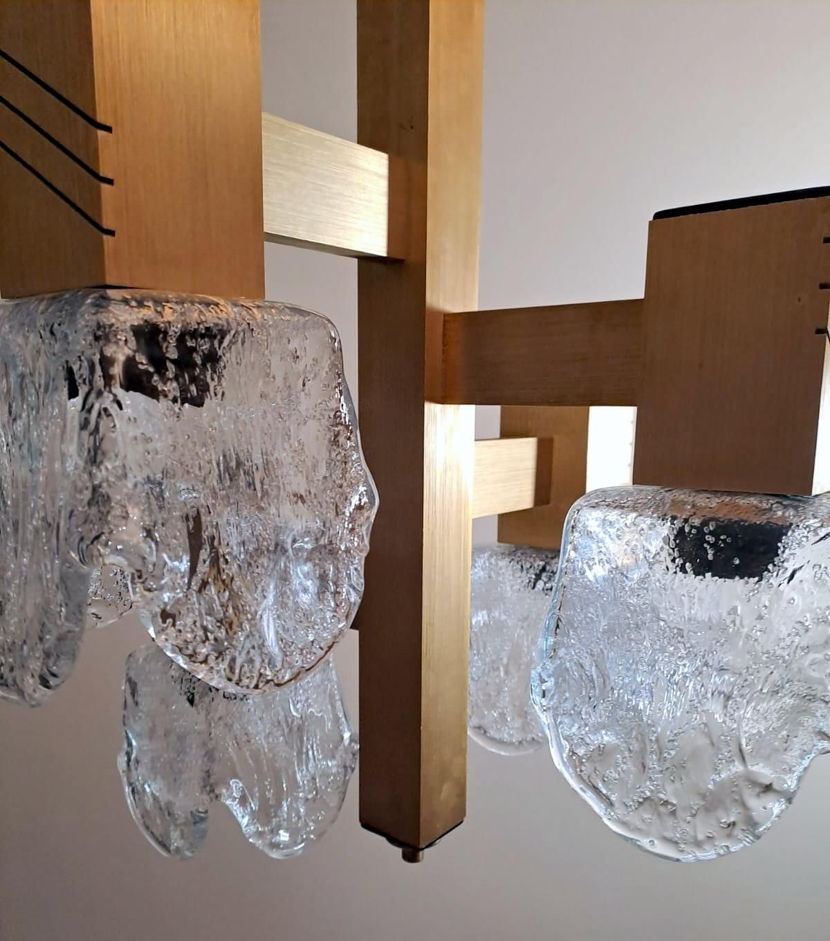 Sciolari Gaetano Style Space Age Chandelier In Aluminum And Half Crystal photo buy