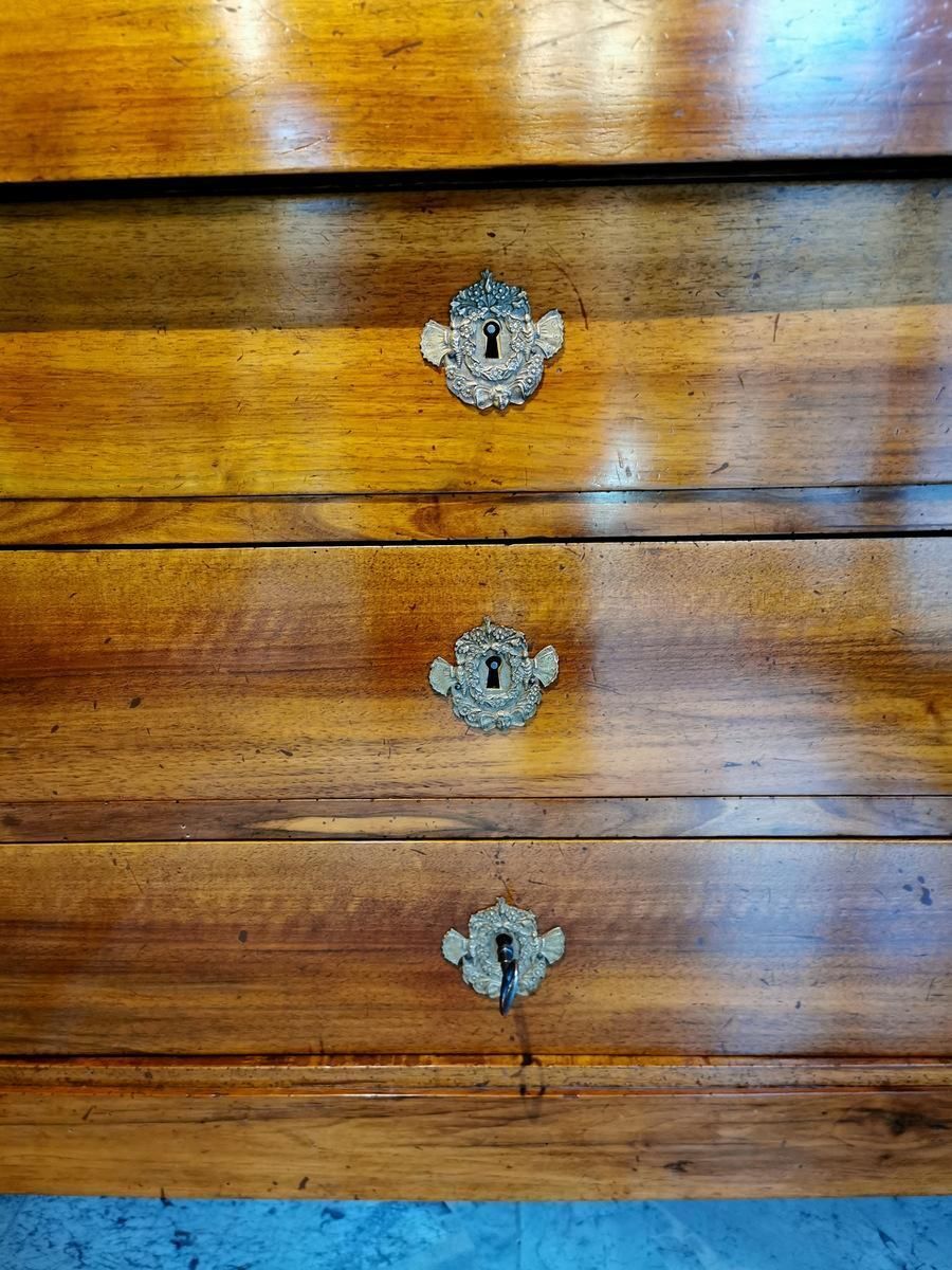 Late Empire French Walnut Chest Of Drawers With Bronze Handles photo Furniture