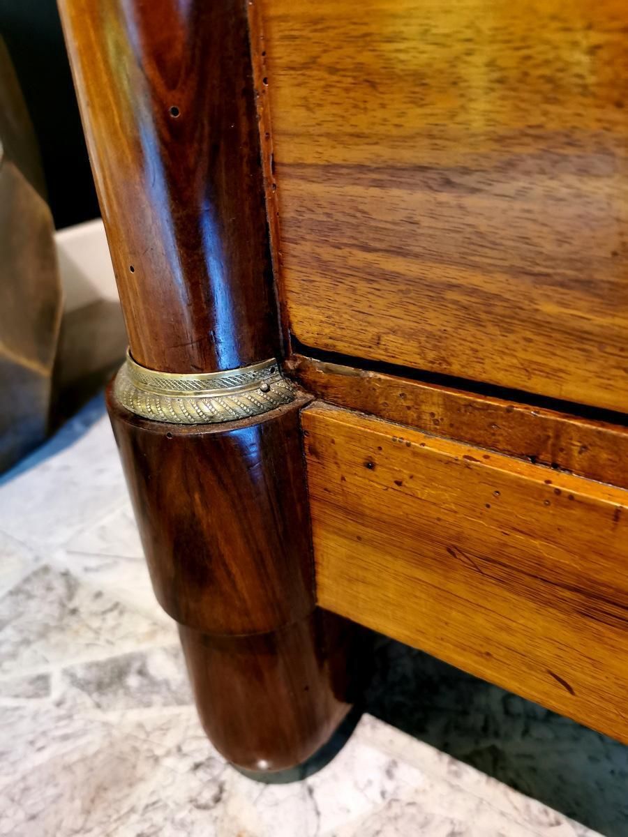 Late Empire French Walnut Chest Of Drawers With Bronze Handles photo buy