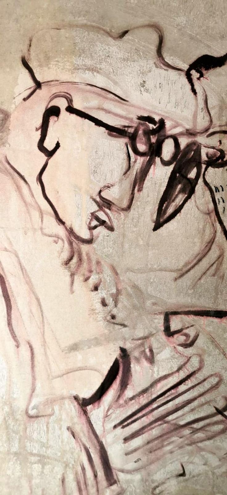 photo vinterior Max Marra Couple Paintings "Giudici II" Mixed Technique On Canvas, Italy