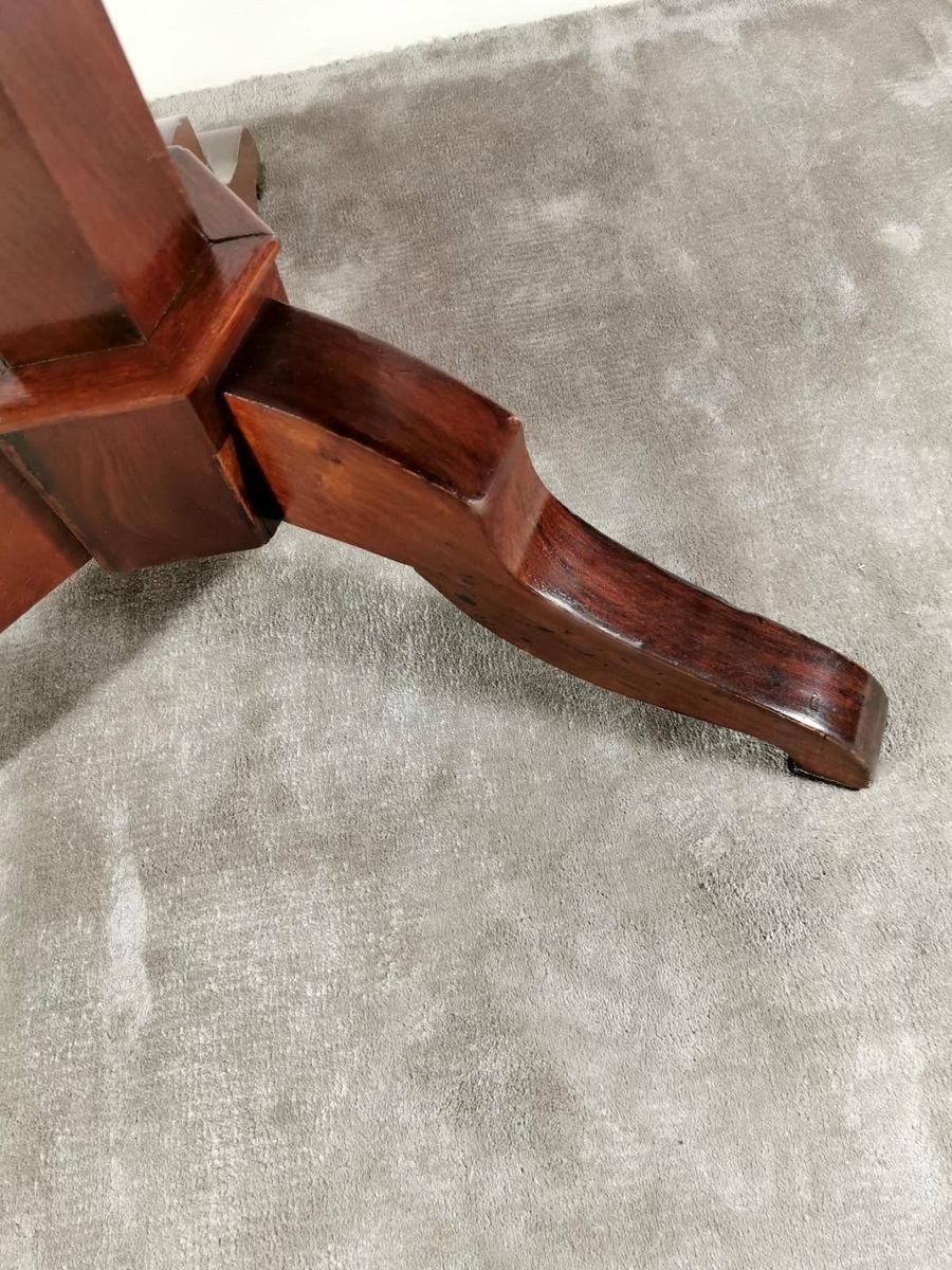 photo vinterior Louis Philippe Style Feather Walnut Coffee Table With Tripod North Italy
