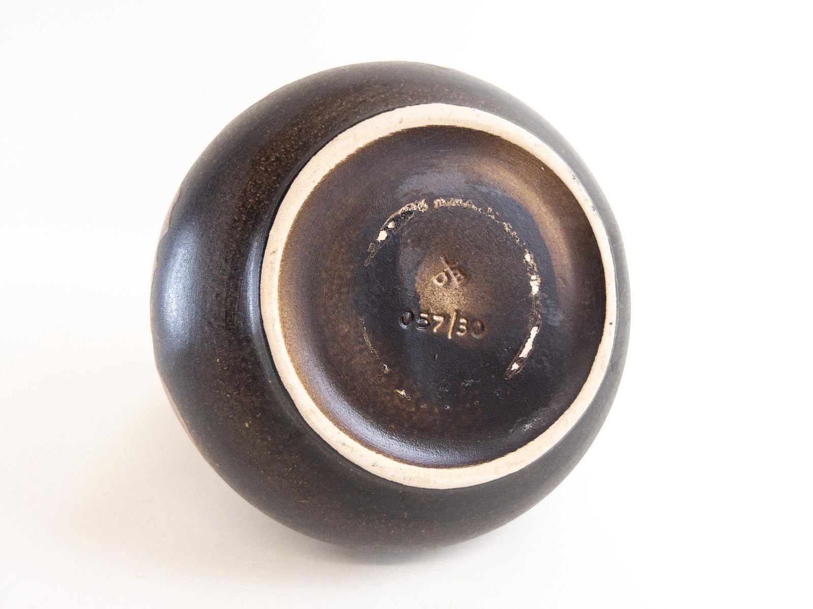 photo for sale Large Dümler And Breiden Vase With Handle   West German Pottery   Earthy Toned Dramatic Beak Opening Vase   D & B 057 30