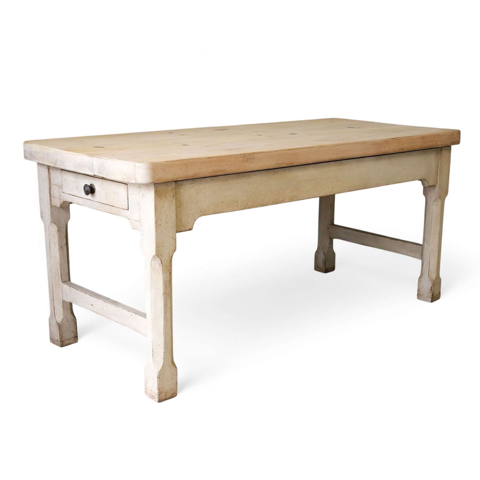 English 19th Century Circa 1880 Country House Prep Table   Later Paint
