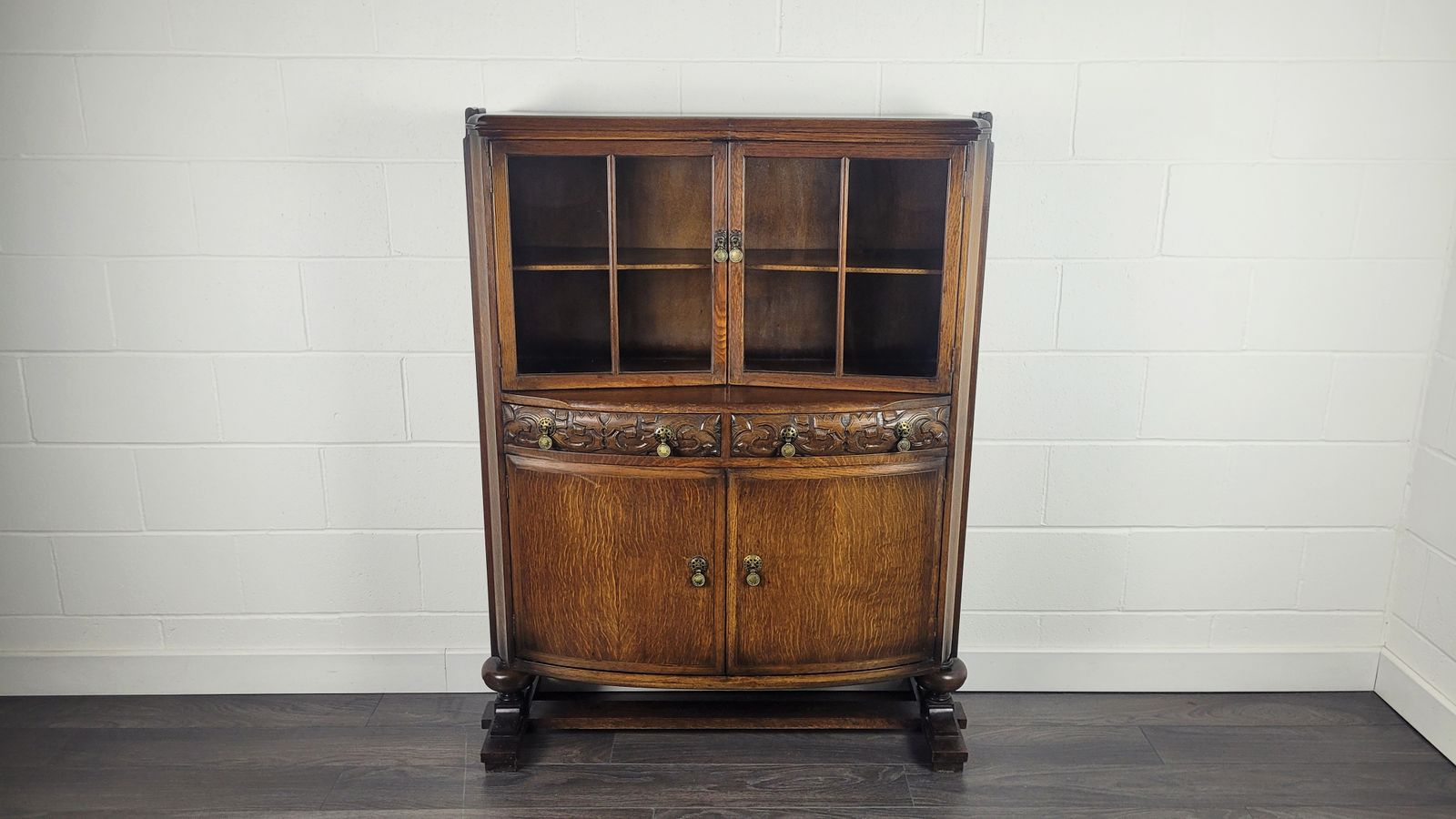 photo vinterior Ercol Glazed Display Cabinet Unit, 40s
