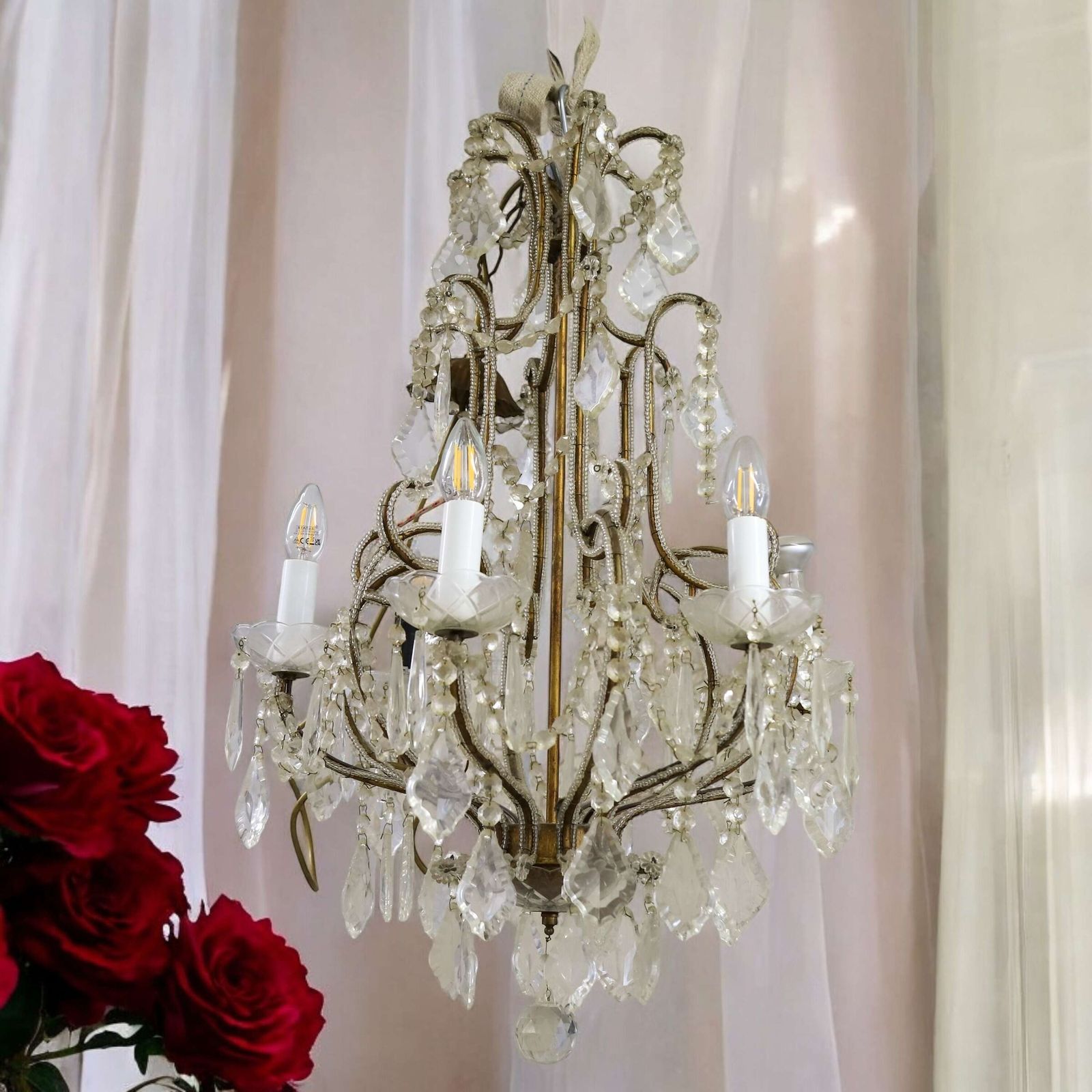 Grand Scale English 20th Century Chandelier Circa 1940s photo furniture