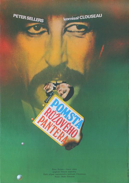 Original 1980s Czech Film Poster For 'Revenge Of The Pink Panther' By Zdenek Ziegler
