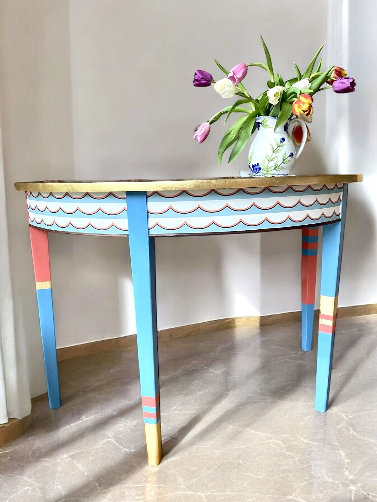 Upcycled Mahogany Hallway Table photo furniture