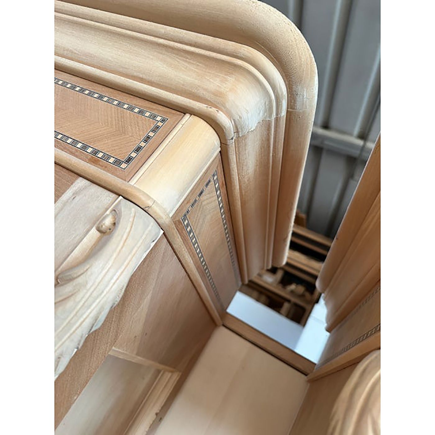 Walnut Cupboard With Cherry Inlays In Natural Raw Wood photo furniture