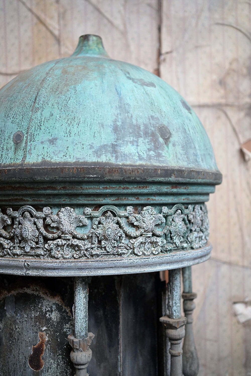 A Grecian Style Copper & Pine Domed Architectural Cupola C.1870; Ex Codford Manor photo vintage