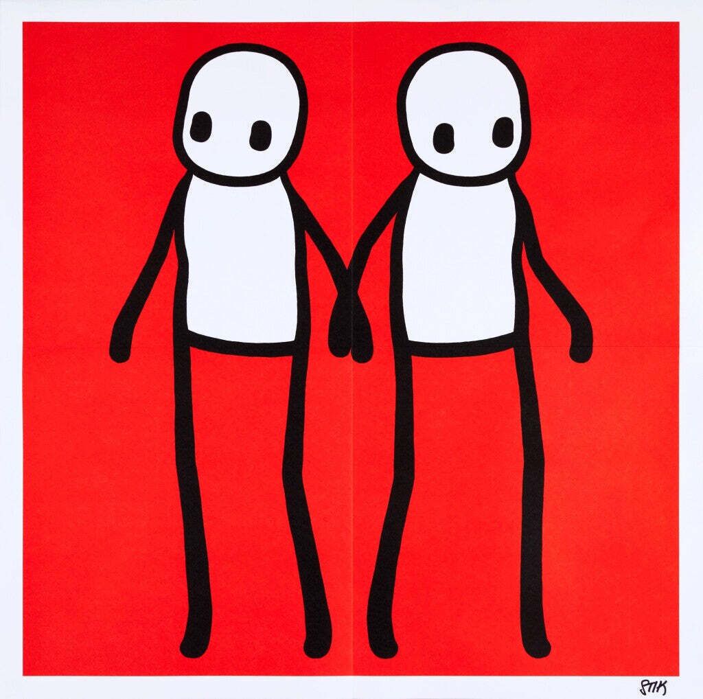 Stik, Full Set Of Holding Hands Signed Prints, 2020 photo Art