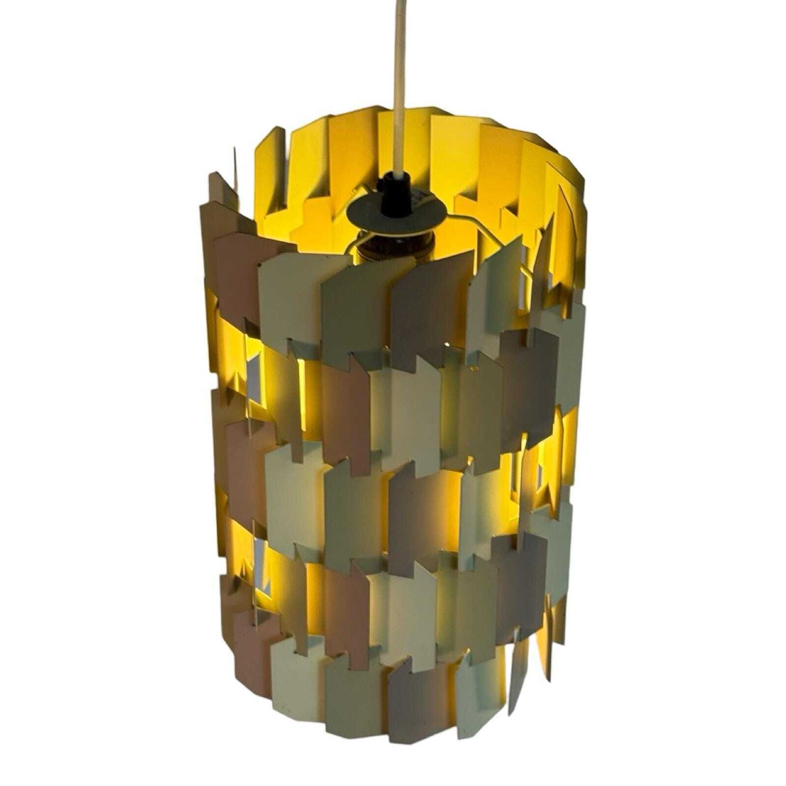 Louis Weisdorf   Lyfa   Danish Design   Facet Pop   Pendant Lamp Made From Metal   1960's   Rare And Available As Set Of Two! photo Lighting