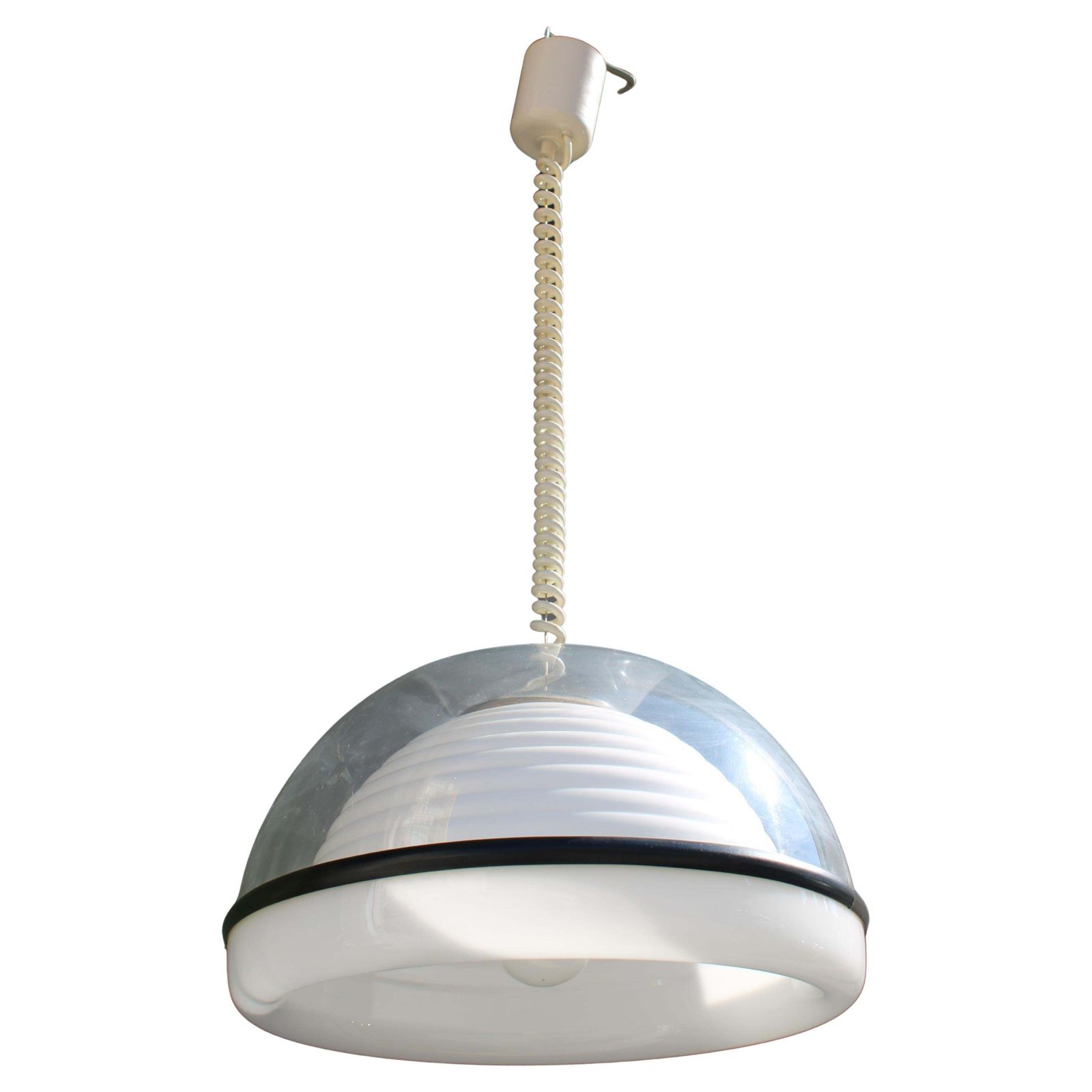 1970 Italian Pop Art Chandelier Plastic Cap Sottsass Style Molin