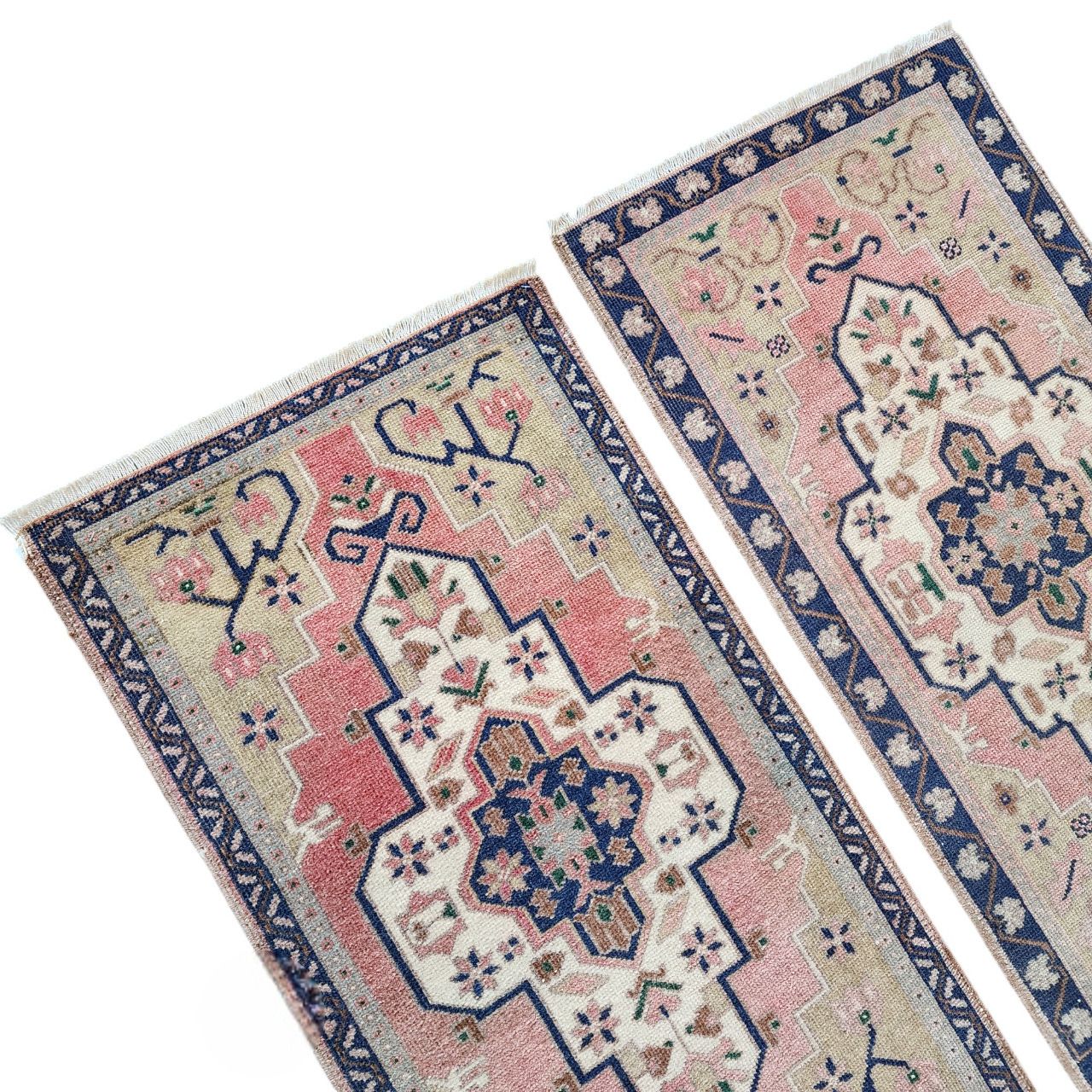 1970s Vintage Petite Turkish Rug   A Pair photo for sale