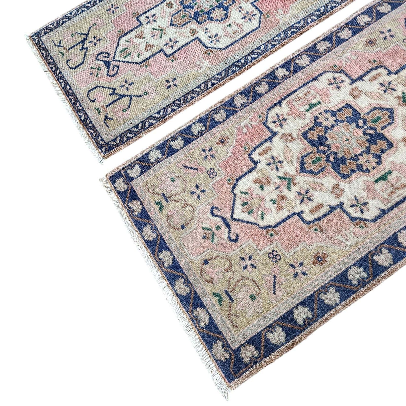 1970s Vintage Petite Turkish Rug   A Pair photo Textiles