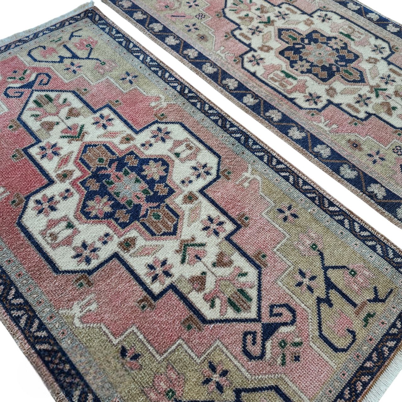 1970s Vintage Petite Turkish Rug   A Pair photo buy