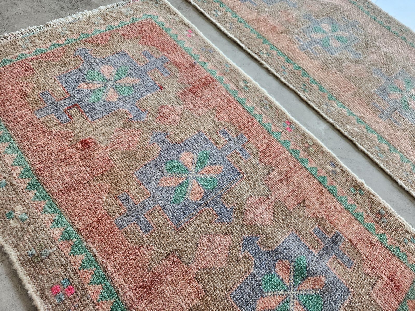 1960s Small Traditional Oriental Style Turkish Rug   Set Of 2 photo buy