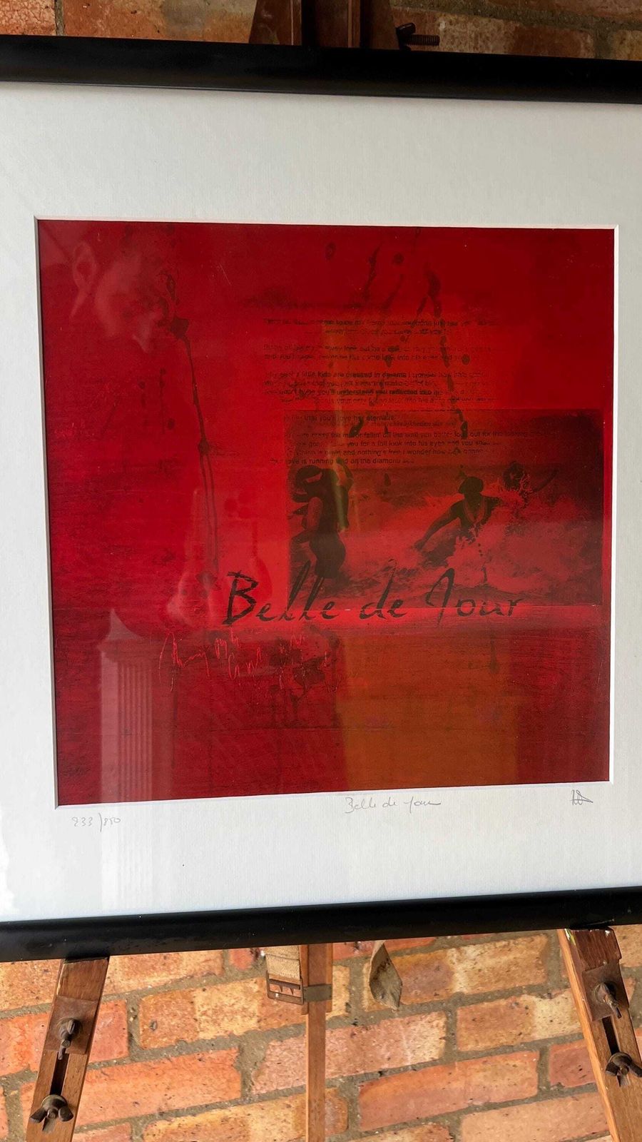 Signed Limited Edition Abstract Print By Natacha Pirnay – Framed photo furniture