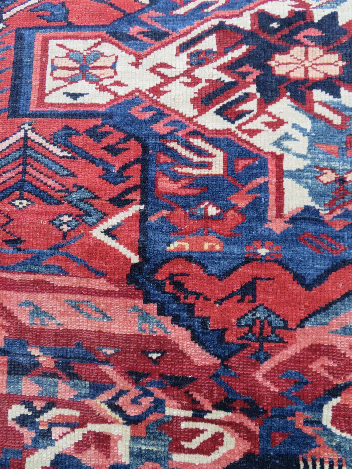 Fascinating Archaic Antique Caucasian Kuba Rug. 156cm X 115cm. photo 1755.0