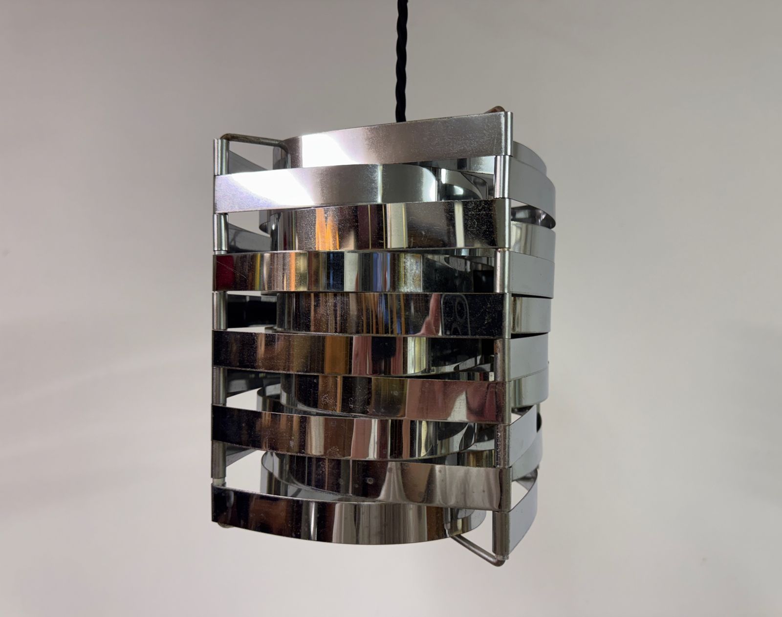 photo furniture 1970s Chrome Ceiling Light In The Style Of Max Sauze