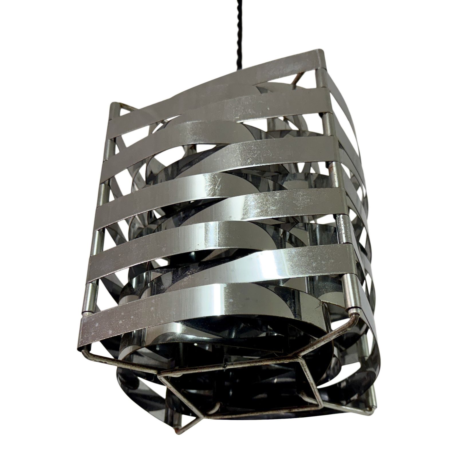 1970s Chrome Ceiling Light In The Style Of Max Sauze