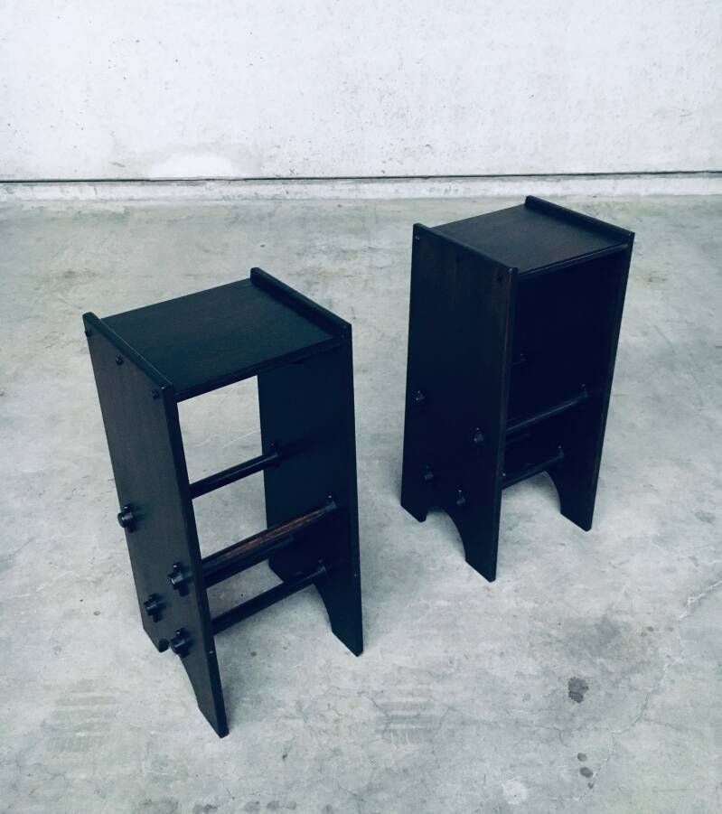 Arts & Crafts Design Handmade Bar Stool Set, 1920's France photo 850.0