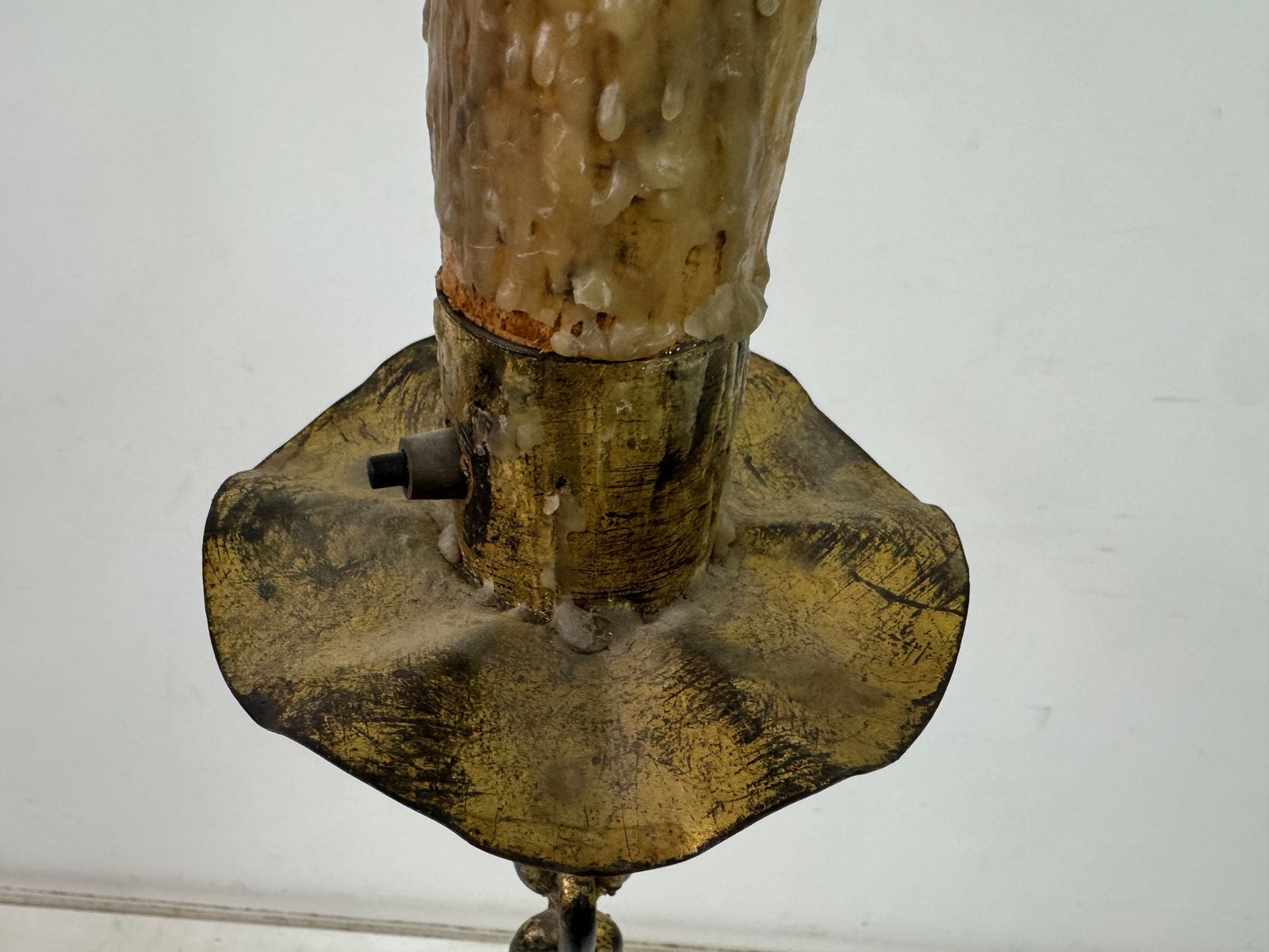 Gilt Metal Chain Link Floor Lamp In The Style Of Franz West photo vintage