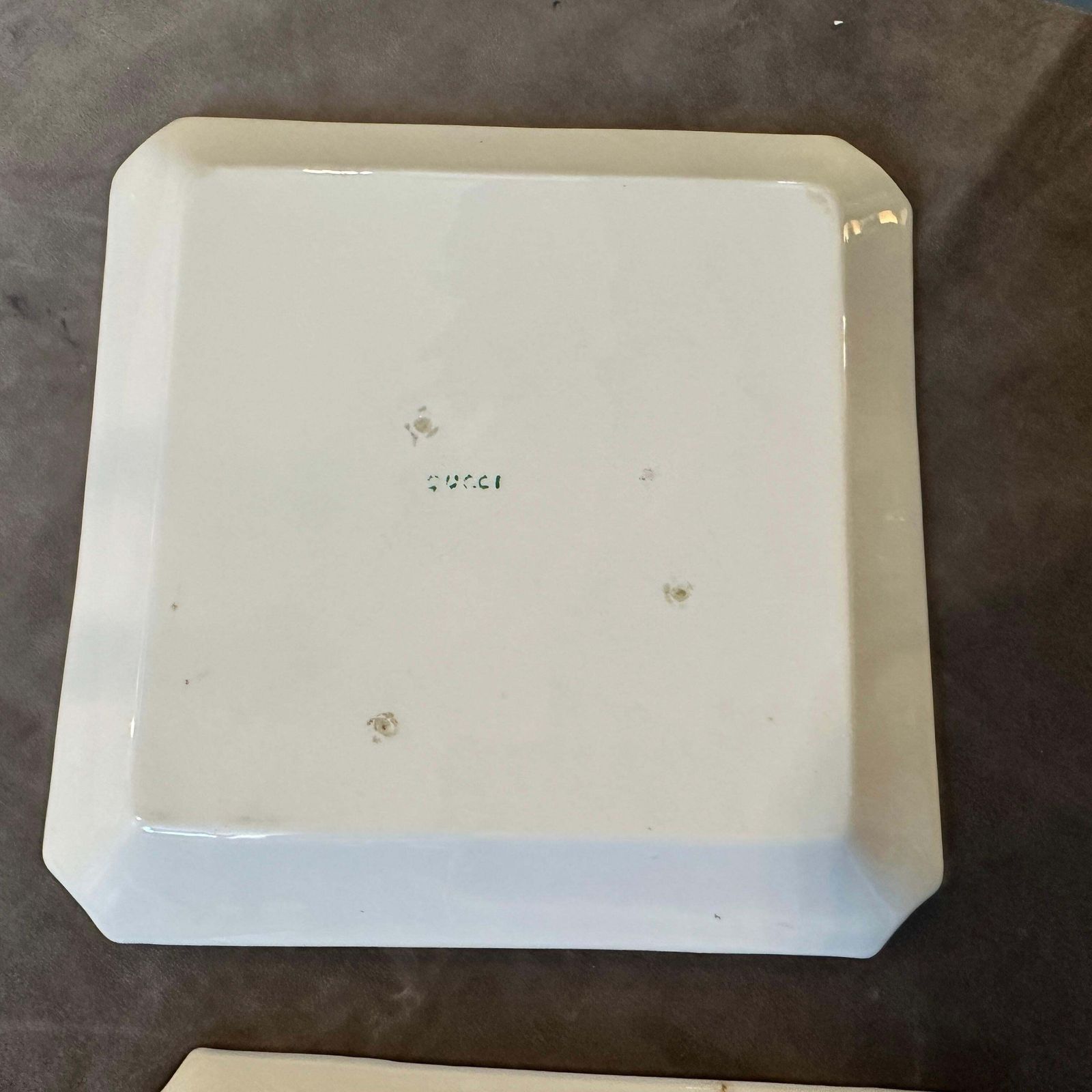 Set Of Two 1980s White Porcelain Horse Ashtrays By Gucci Firenze photo buy