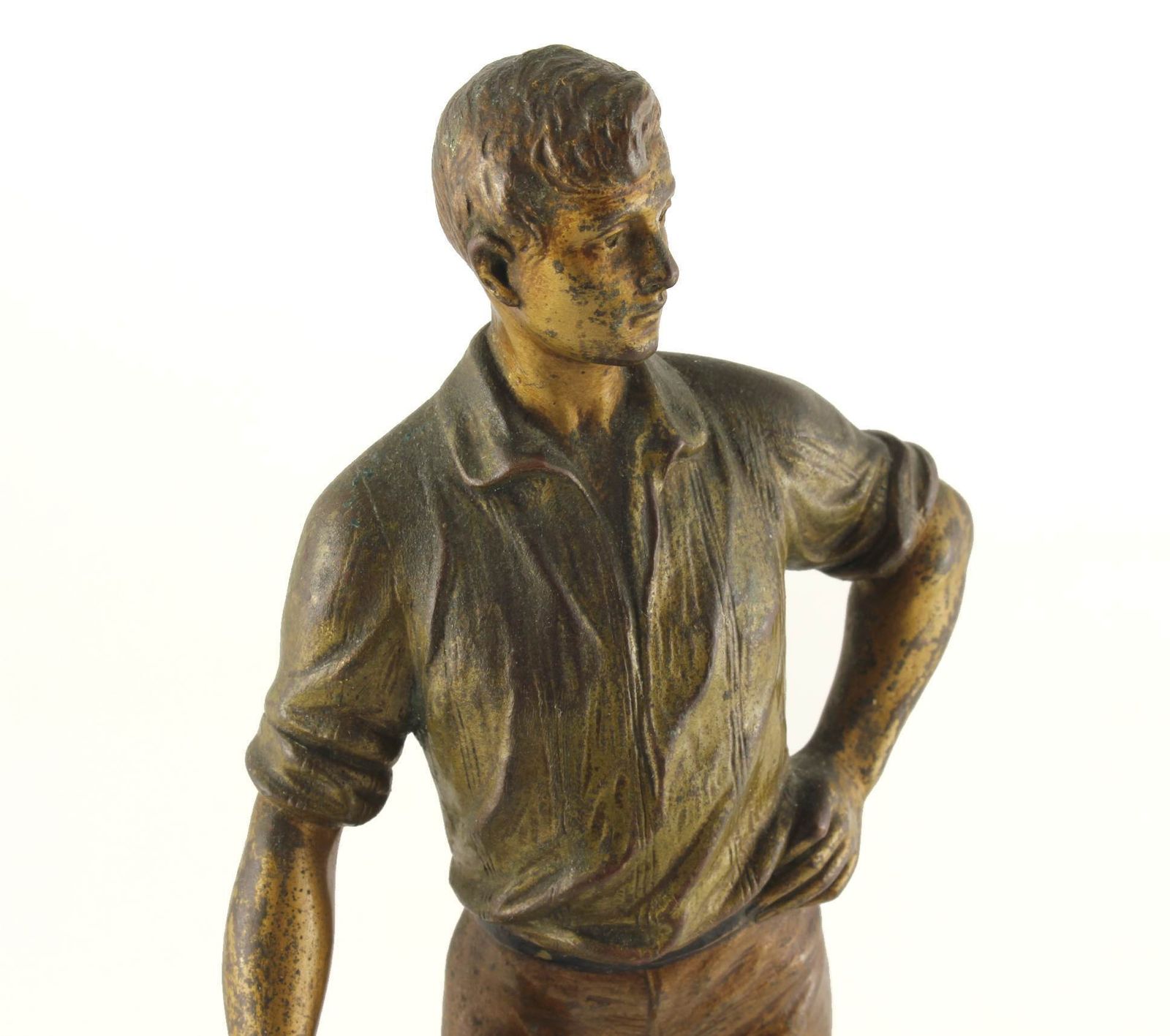 Bergman Bronze Footballer Statue. Soccer Player Football Figure C1890. photo buy
