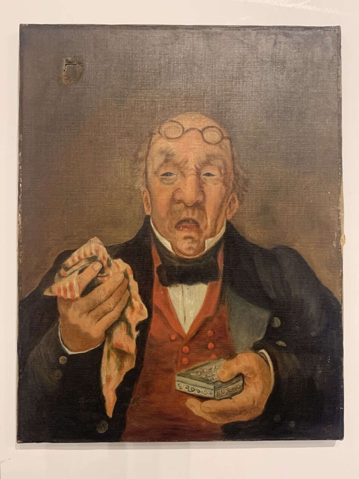 The Sneezing Gentleman Portrait Painting photo furniture