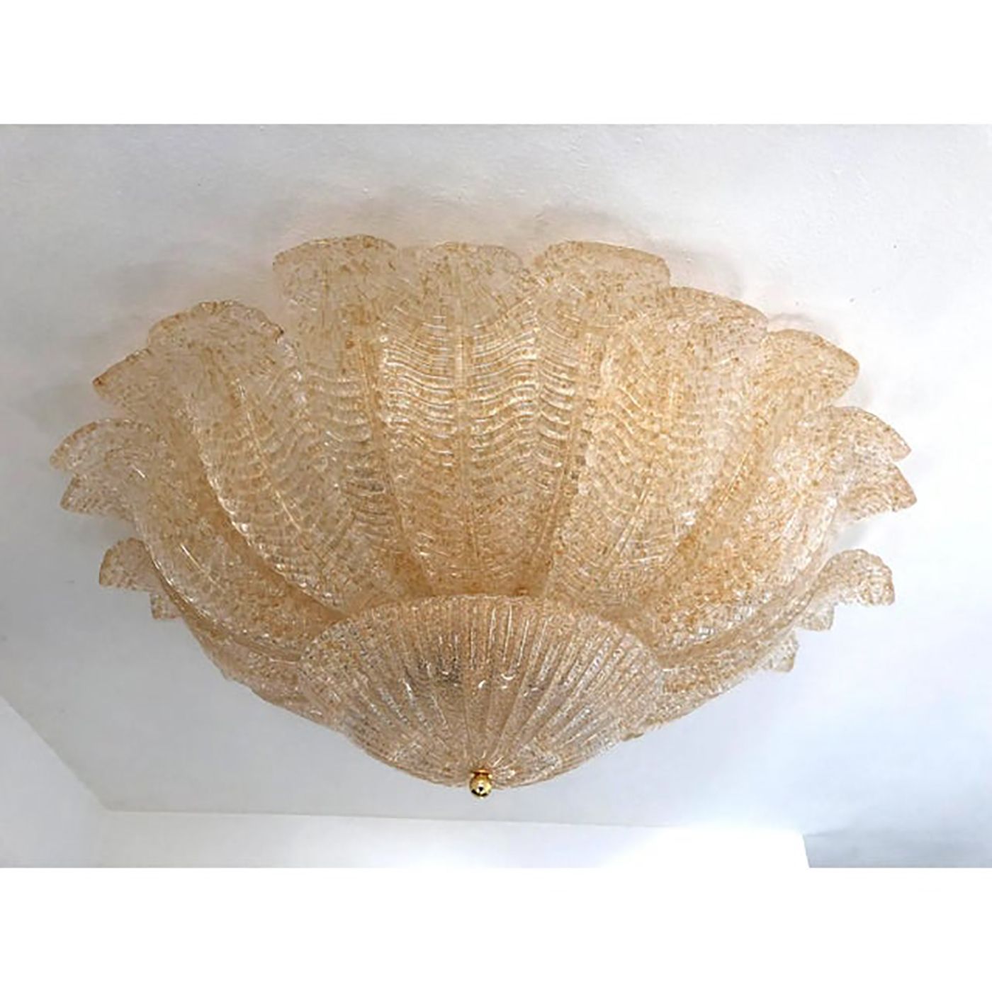 Murano Style Glass Sputnik Chandelier Flush Mounts, Mazzega Style   A Pair photo furniture