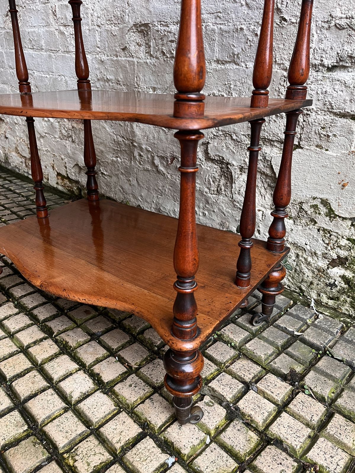 Furniture Pretty Victorian Mahogany Whatnot Shelves photo