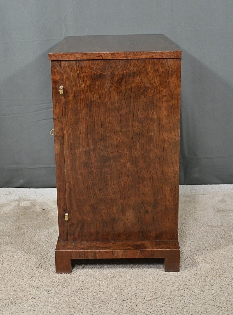 photo furniture Small Display Case In Speckled Mahogany Veneer, Art Deco – Early 20th Century