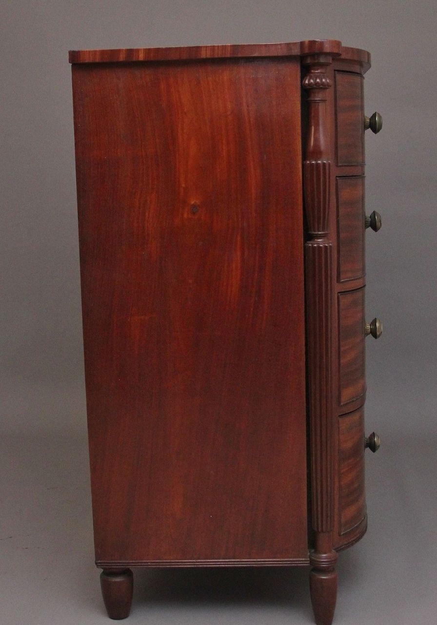 Furniture 19th Century Mahogany Bowfront Chest Of Exceptional Quality photo