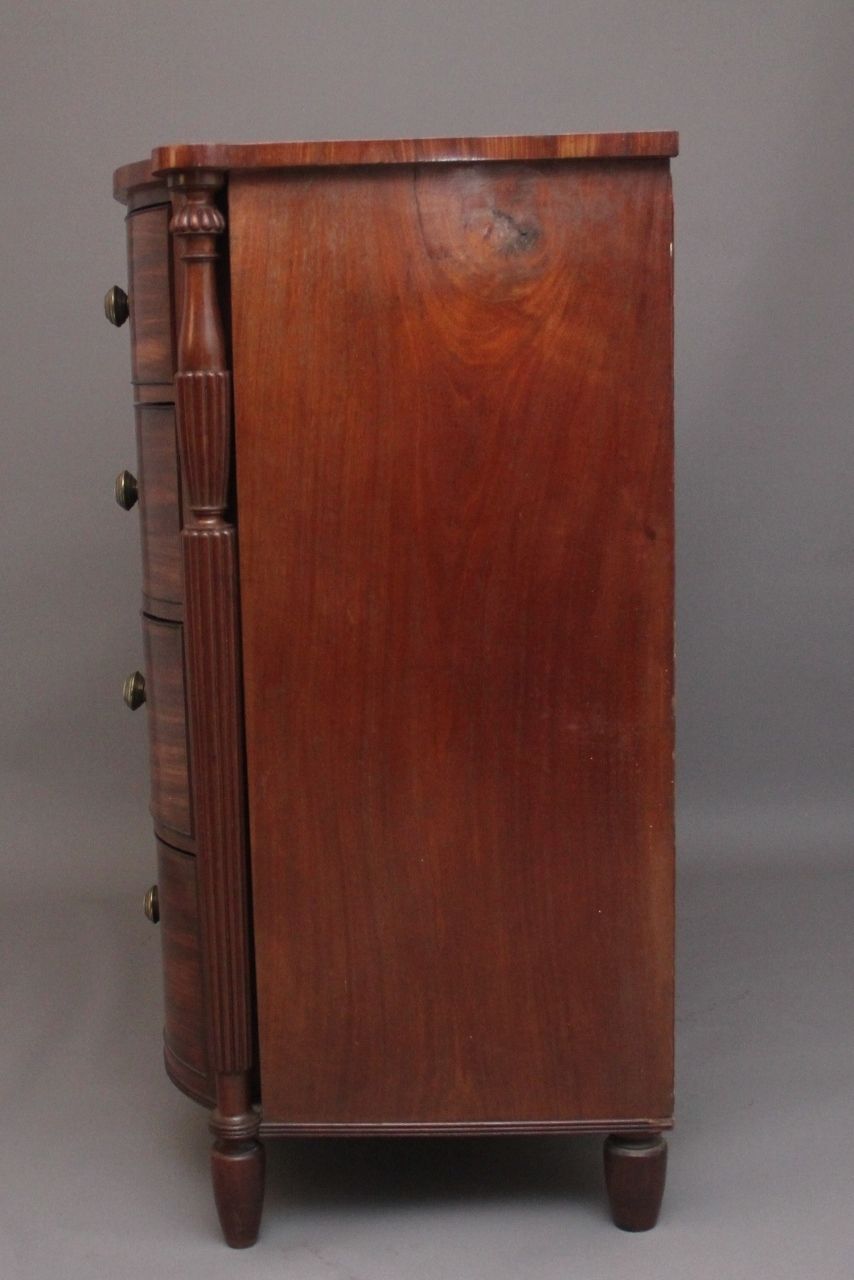 photo vinterior 19th Century Mahogany Bowfront Chest Of Exceptional Quality