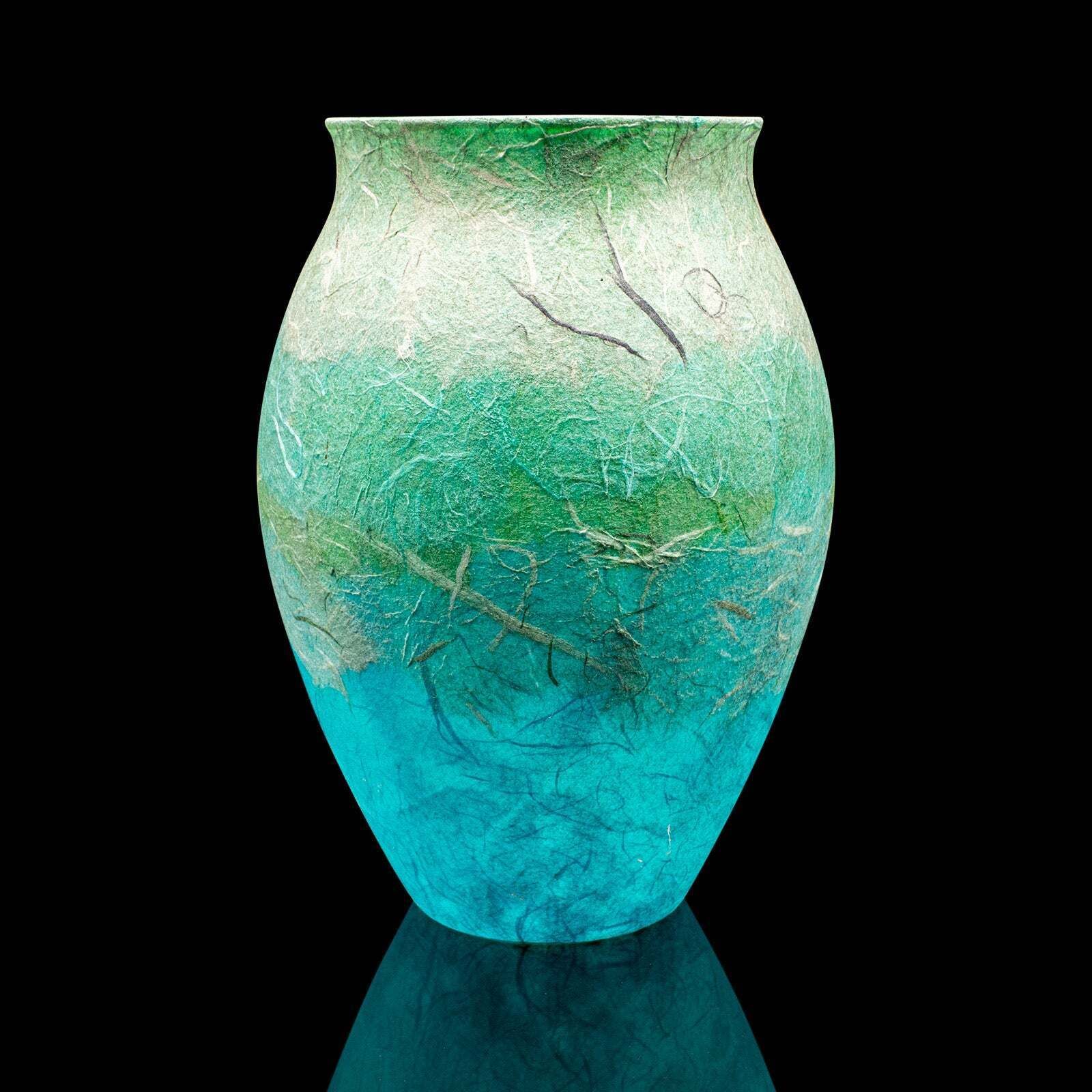 Contemporary Display Vase, English, Art Glass, Straw Silk, Flowers, Decorative photo furniture