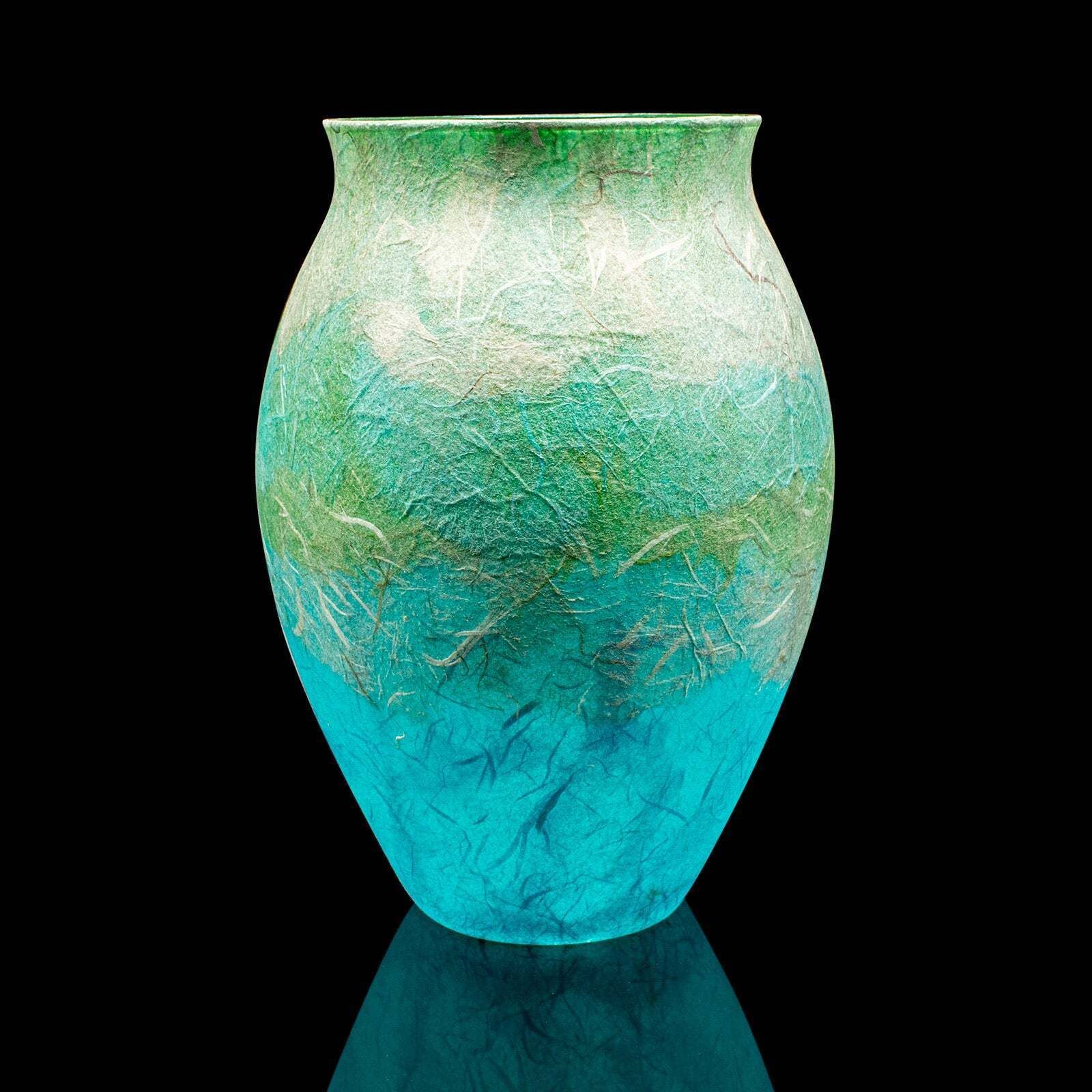 Contemporary Display Vase, English, Art Glass, Straw Silk, Flowers, Decorative photo 295.0