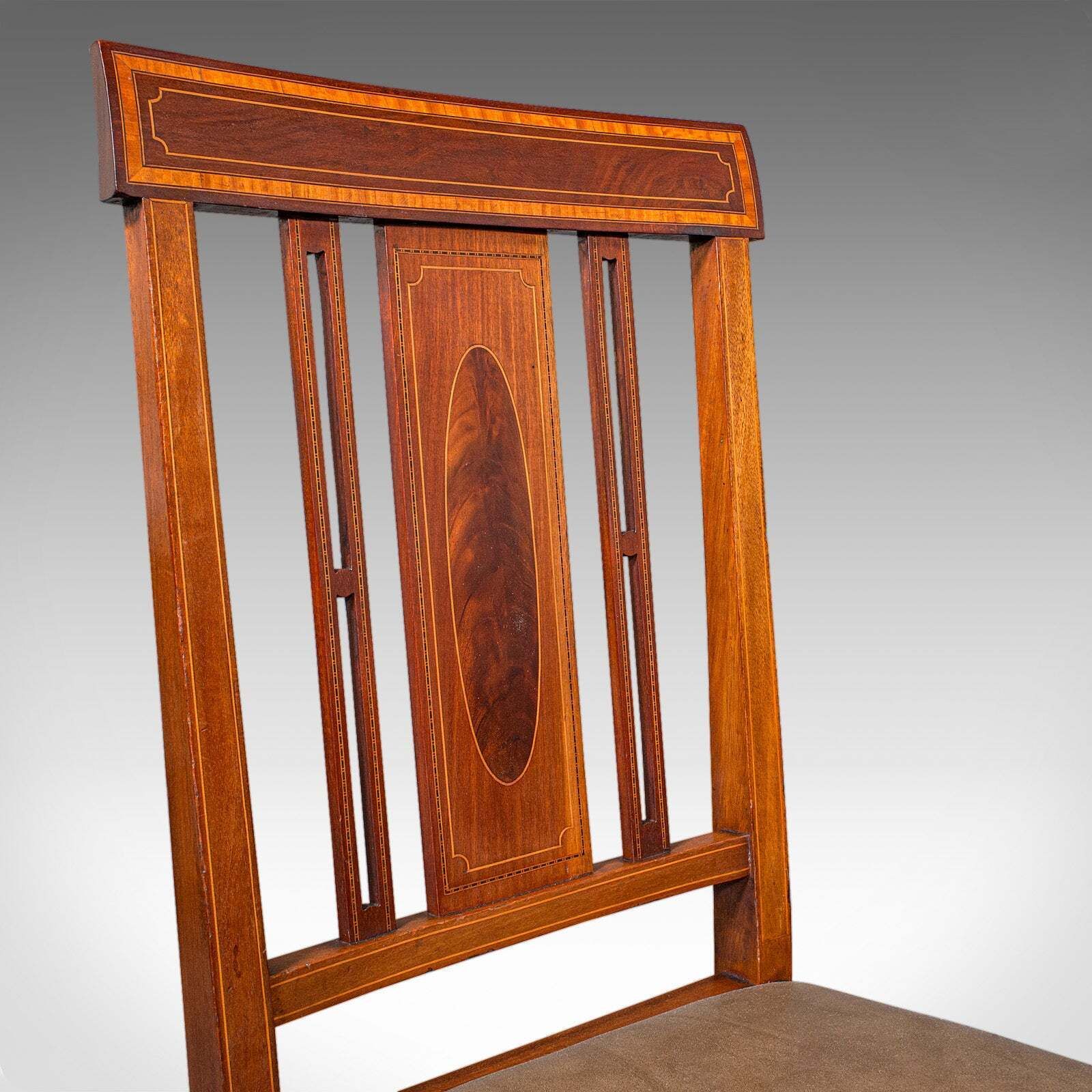 Set Of 6 Antique Dining Room Chairs, English Walnut, Suite, Shoolbred, Edwardian photo buy