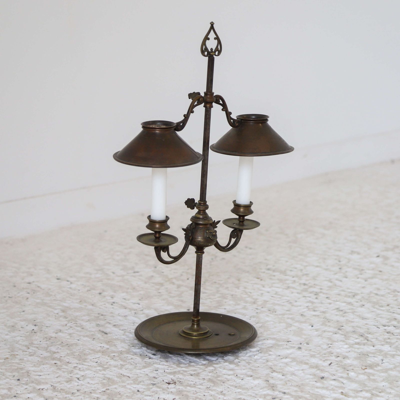 Antique French Adjustable Bouillotte 2 Candle Light Lamp Circa 1900 photo 475.0