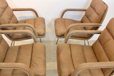 Set Of Artifort Channel Executive Chairs By Geoffrey Harcourt photo for sale