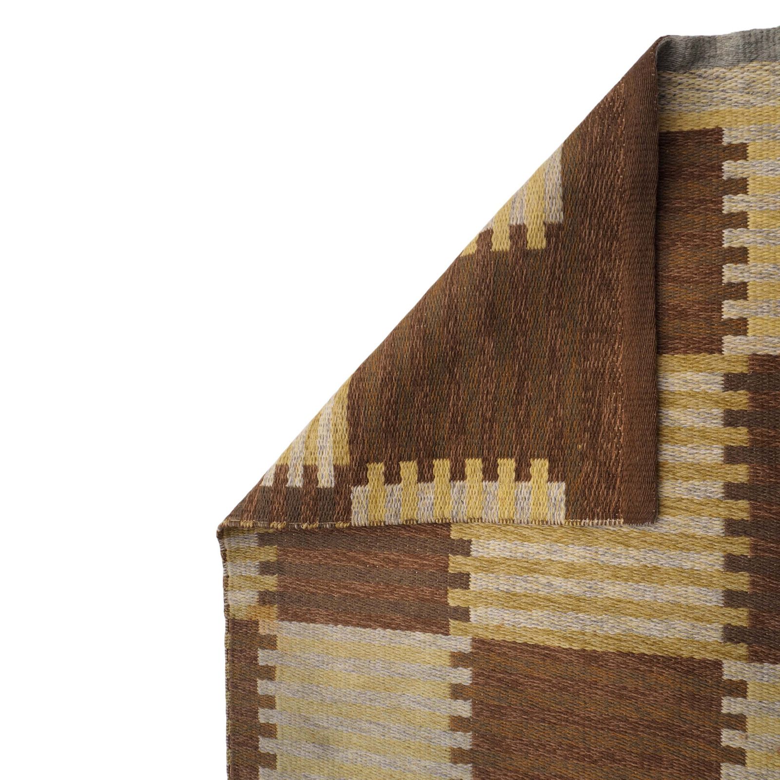 Double Sided Carl Malmsten Swedish Mcm Flatweave Kilim Rug photo vinterior
