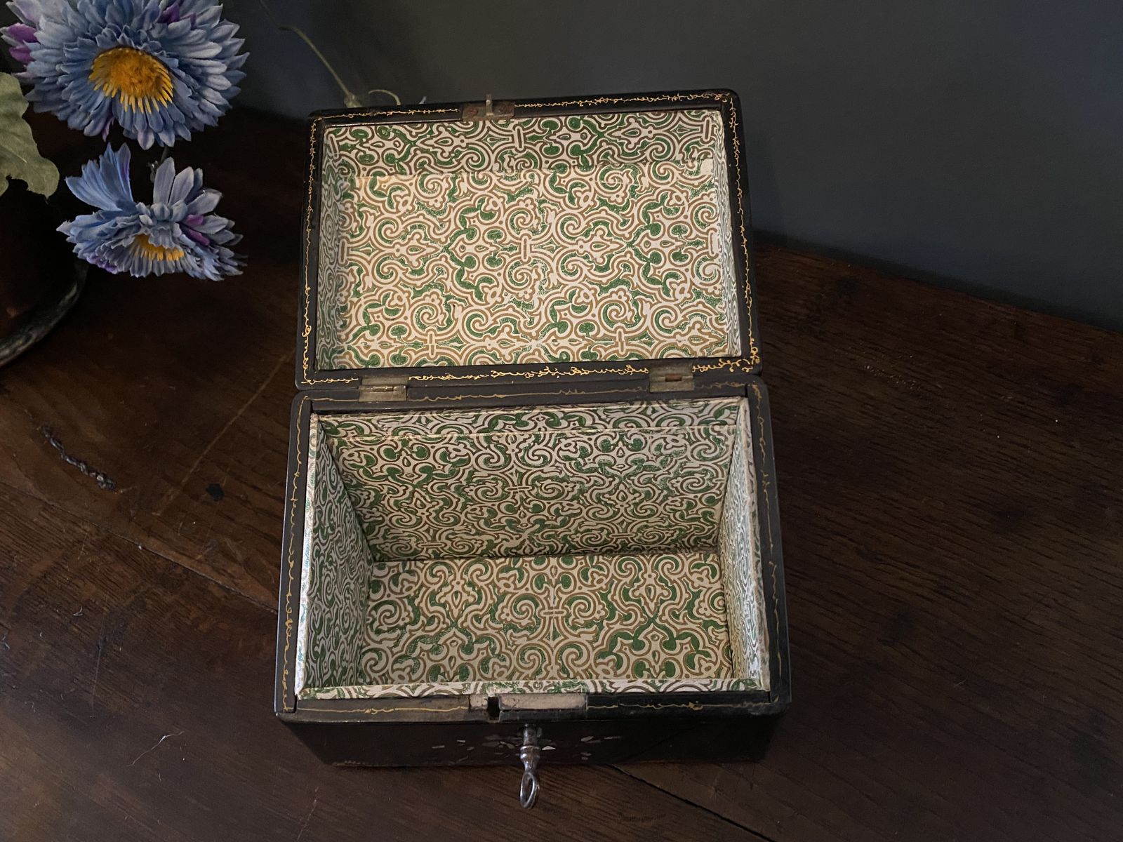 Victorian Papier Maché Stationery Box By Jennens & Bettridge photo 325.0