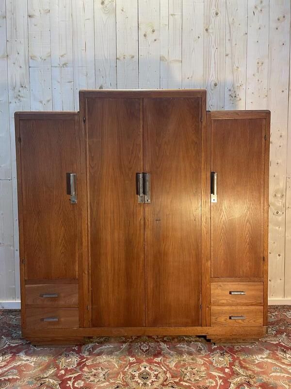 Armoire De Chambre  Penderie époque Art Déco En Chêne
