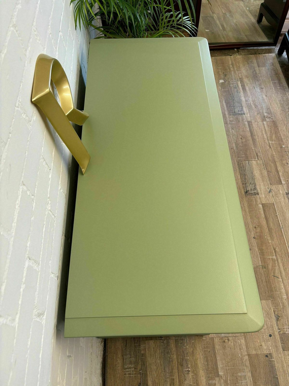 photo for sale Pair Of Stag Minstrel Chest Of Drawers 4 Over 2 Painted Green
