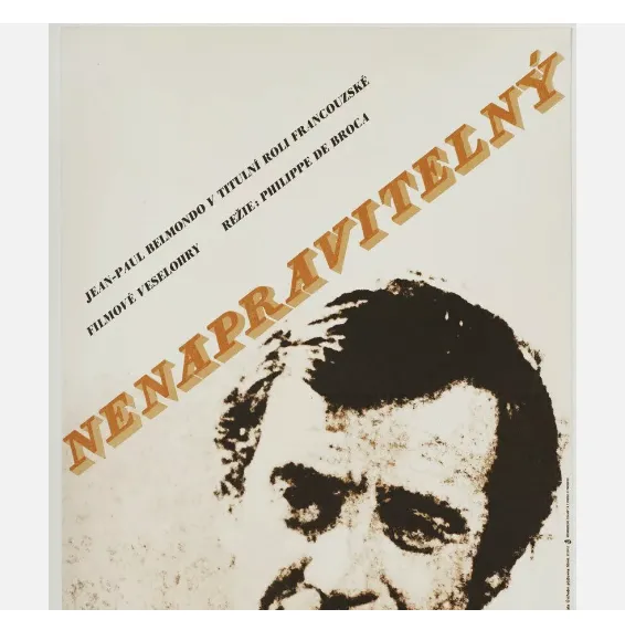 Art Jean Paul Belmondo Collection 4 X Movie Posters Original Czech Poster Design photo