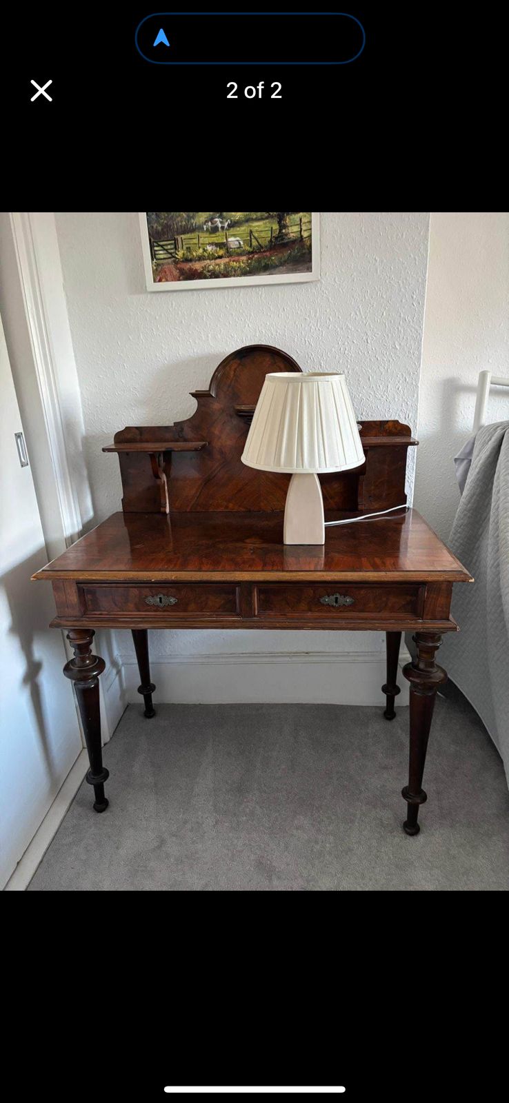 Mahogany 1900 Victorian Ladies Writing Desk photo for sale