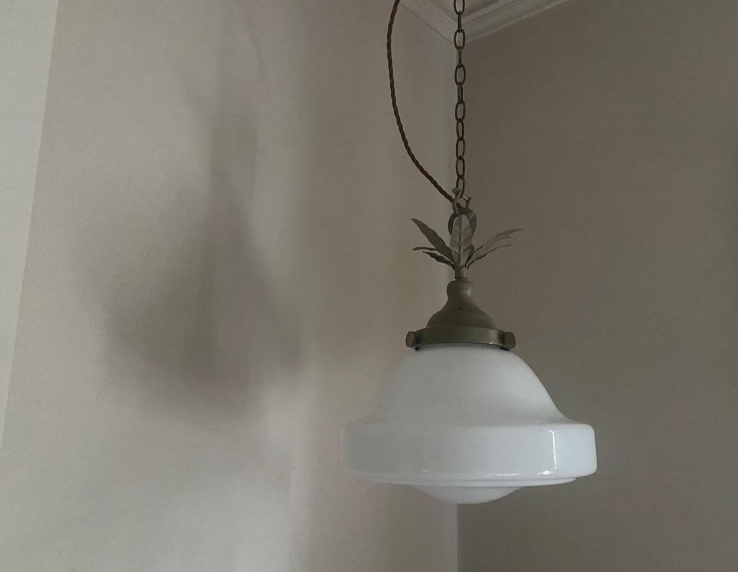 Vintage Milkglass Lighting Pendant   'Flamenco Sketches' photo Lighting