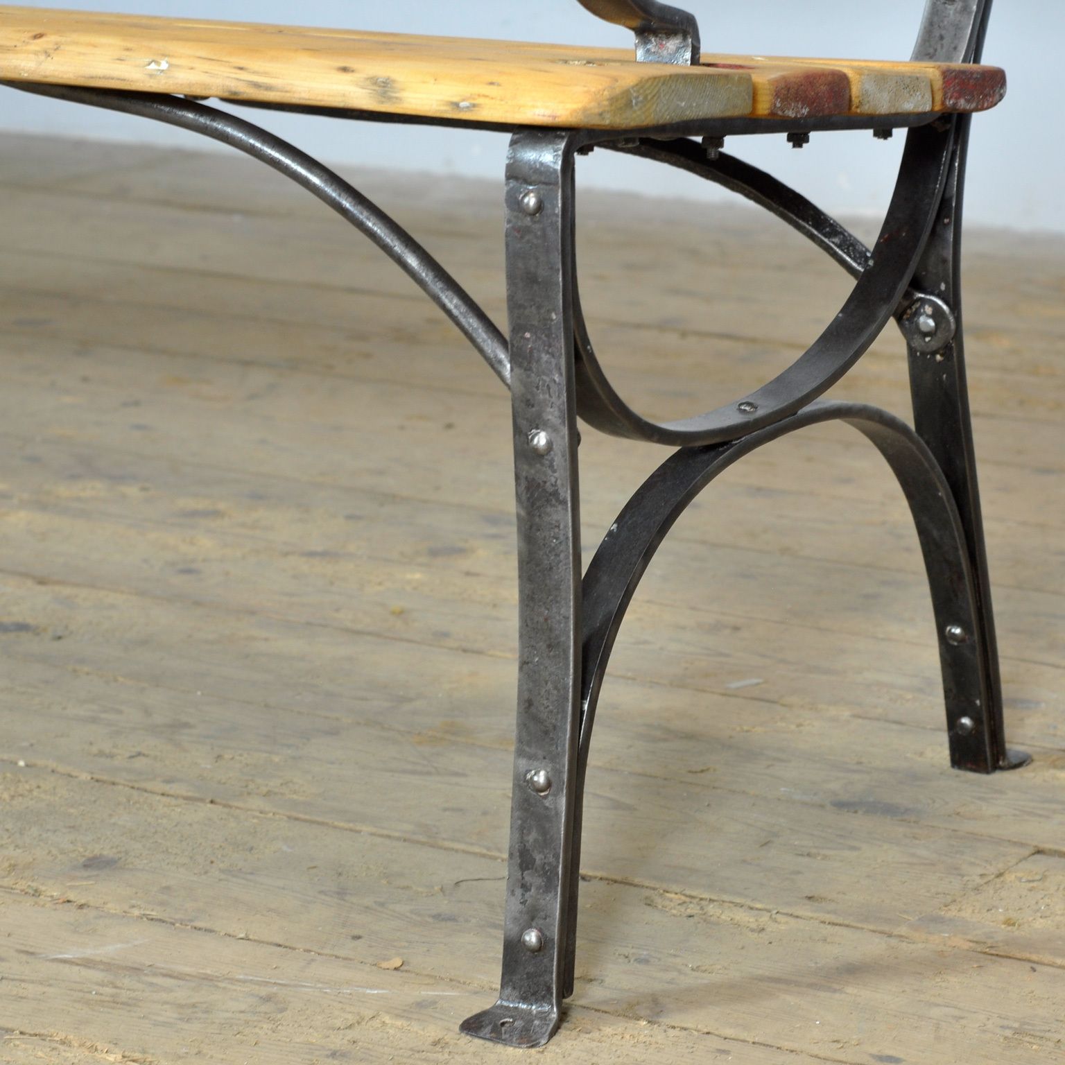 photo furniture Riveted Iron Park Bench, 1920’s